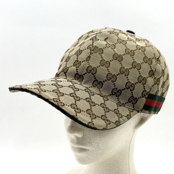 Gucci Cap Baseball Sherry XL Hat Accessories GG Canvas Beige - Picture 2 of 7